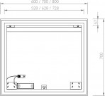 Spogulis ar LED apgaismojumu Oblong 700x700 2