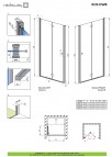 Eos DWB dušas durvis 80 cm 2