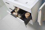 Шкафчик и раковина Cube 650x430 mm, h=607 mm с 2 ящ, белый 3
