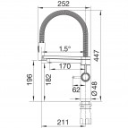 Blanco Evol-S Pro maisītājs filtrētam ūdenim, 2jet, izvelkams, Bl. Mat 8