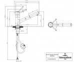 V&B Como Shower Window virtuves maisītājs,izvelkams,1jet, Antharcite 3