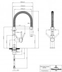 V&B Steel Expert Compact кухонный смеситель,убирающийся,2jet,anthar. 9