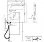 V&B Steel Shower virtuves maisītājs, izvelkams, 1 jet, Antharcite 2