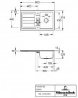 V&B Flavia 50 virtuves izlietne, Ceramic, 900x510mm, manual, Premium 2