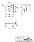 V&B Siluet 50 S кухонная мойка, CERAMIC, 510x510mm, manual 5