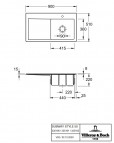 V&B Subway Style 50 кухонная мойка, CERAMIC, 900x510mm, manual (R) 6
