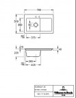 V&B Subway 45 virtuves izlietne, CERAMIC, 780x510, manual, Premium (L) 4