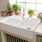 V&B Double-Bowl Sink virtuves izlietne, CERAMIC, 895x630mm, ar pop-up 5