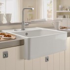 V&B Single-Bowl Sink virtuves izlietne, CERAMIC, 595x630mm, ar pop-up 5