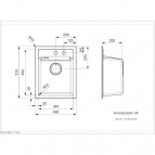 Virtuves izlietne Amsterdam 34 Tapwing, 400x510 mm, grey silvery 2