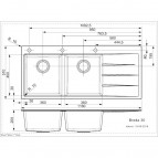 Virtuves izlietne Breda 30, 1160x510 mm, kreisā puse, grey  2