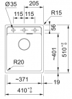 Maris MRG 610-37A fragranīta izlietne ar manual + nosegs, melns matēts 2