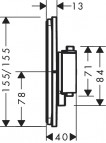 Hansgrohe Termostats ShowerSelect Comfort E, Bl. Matt 2