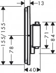 Hansgrohe ShowerSelect Comfort Q Termostats, 2 funkcijas, Matt Black 2