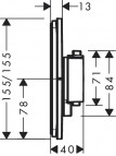 Hansgrohe ShowerSelect Comfort Q Centrālais Termostats, BRB 2