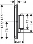 Hansgrohe ShowerSelect Comfort Q  Termostats, 1 funkcija, Matt Black 2