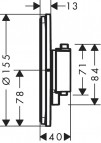 Hansgrohe ShowerSelect Comfort S Termostats, 2 funkcijas, BBC 2