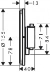 Hansgrohe ShowerSelect Comfort S Centrālais Termostats, Br. Bronze 2