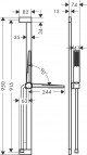 Pulsify E Dušas komplekts 100 1jet EcoSmart /90 cm, Matt Black 3