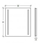 EMILIA 60x80 Spogulis ar frontālu LED apgaismojumu 3