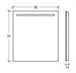 NORA 60x80 Spogulis ar frontālu LED apgaismojumu 2