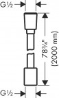 Hansgrohe Designflex Tekstila dušas šļūtene 200 cm, BRB 4