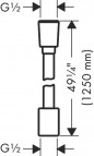 Hansgrohe Designflex Tekstila dušas šļūtene 125 cm, BRB 2