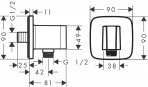 Hansgrohe FixFit Q dušas izvads ar turētāju, BRB 2