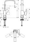 Hansgrohe Metropol izlietnes jaucējkrāns 230 push-open, Matt White 2