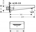 Hansgrohe Metropol Vannas snīpis, Brushed bronze 2