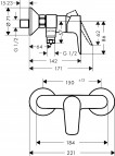 Hansgrohe Talis E Maisītājs dušai, hroms 2