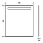 ELIZA 60x80 Spogulis ar frontālu LED apgaismojumu. 2