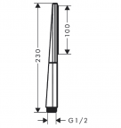 Hansgrohe Rainfinity Baton rokas duša 100 1jet, Matt Black 4