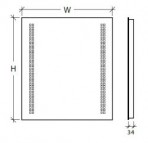 CAMILA 60x80 Spogulis ar frontālu LED apgaismojumu. 3