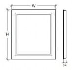 ELLA 80x60 cm Spogulis ar frontālu LED apgaismojumu. 2