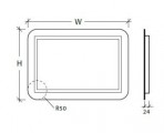 OKSANA 60x80 cm Spogulis ar frontālu LED apgaismojumu 2