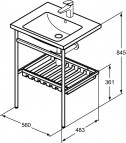 Ideal Standard Izlietne i.life B 61x51x18 cm, Pelēka 2