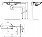 Ideal Standard Izlietne Tesi 83x45x16,5 cm, Matt White 7