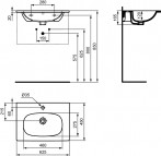 Ideal Standard Izlietne Tesi 63x45x16,5 cm, Matt White 8