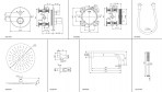 IS Dušas sist. Ceratherm 100, ar termostatu, iebūvējamā d., komplekts 4