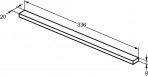 Ideal Standard Ручка i.life S для мебели, 336мм, блестящий алюминий 6