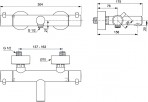 Ceratherm T125 vannas/dušas termostata maisītājs, Magnetic Grey 2