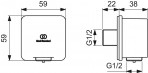 Ideal Standard kvadrātveida dušas sienas izvads, Magnetic Grey 2