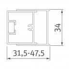 HI PI2+HI SET Dušas durvis nišā 1000 mm, brillant 2