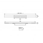 TECEdrainprofile dušas profils, 900 mm, melns 2