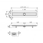 TECEdrainline dušas tekne, taisna, ar Seal System blīvējošo*, 900 mm 2