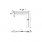 TECEdrainline leņķa tekne ar Seal System blīvējuma lenti* 100 x 100 cm 2