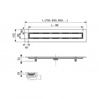 Душевой лоток TECEdrainline для натурального камня, прямой, 1200 мм 2