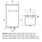 Ūdens sildītājs CUBE V-75L 1500W (sausais), balts 4