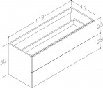 KAME Gama Izlietnes skapis, 120 cm, Matt white 2